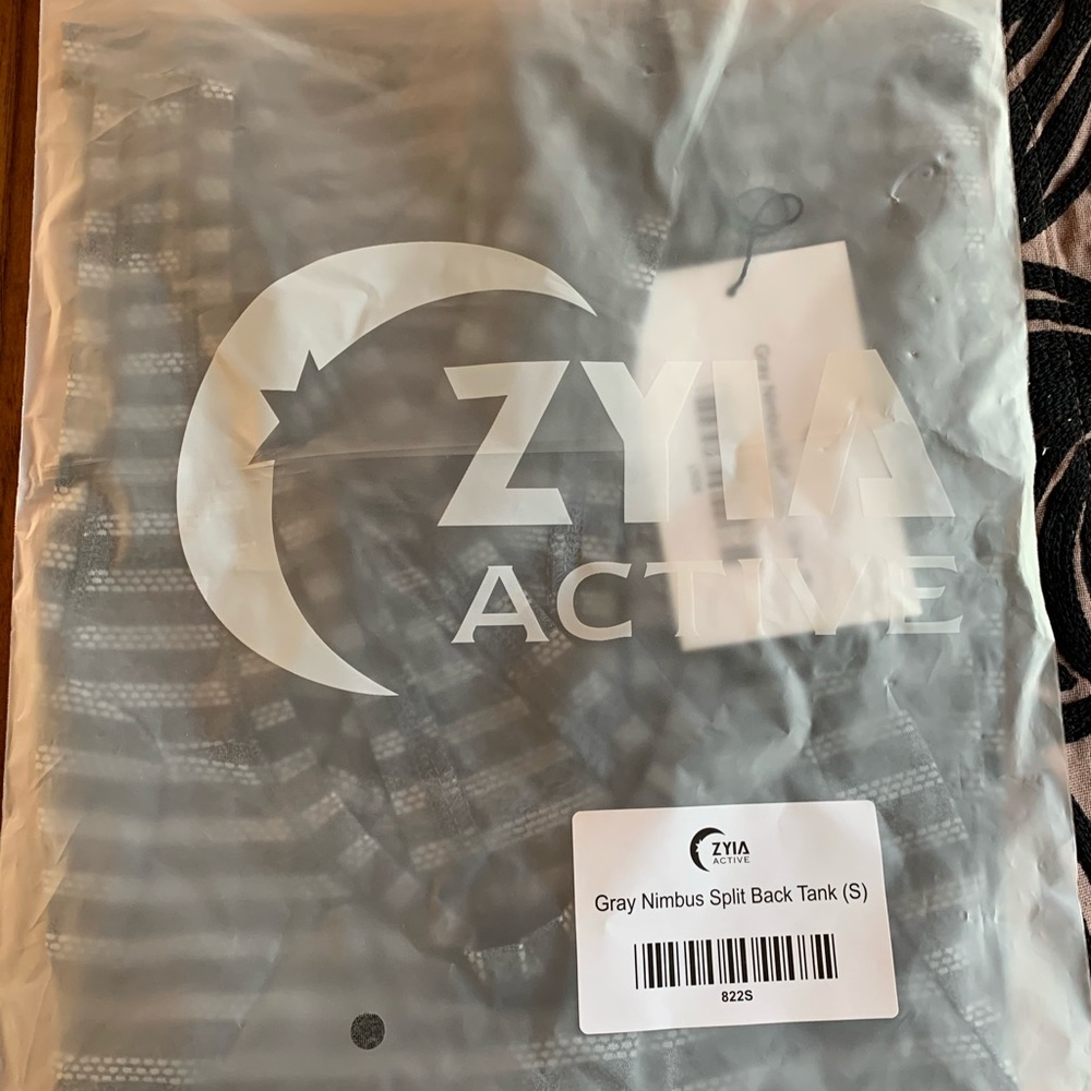 Zyia Gray Nimbus Split Back Tank small